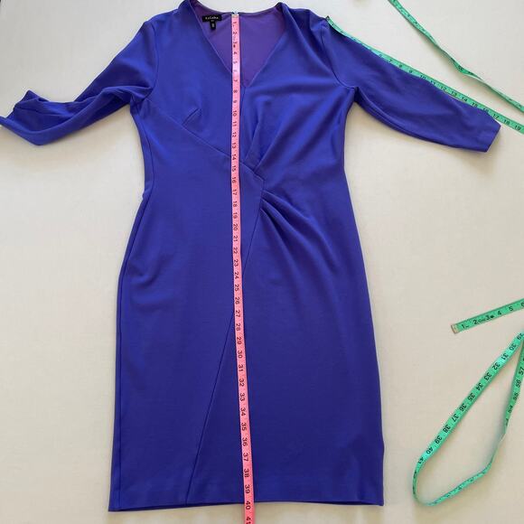 Escada Dress 42 Large Purple Evening Event Wedding Career Mother of Bride Party - Picture 8 of 9